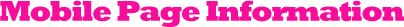 Mobile Page Information